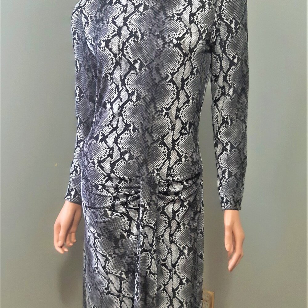 Michael Kors Snakeskin Dress Long Sleeve Size S-M Elegant